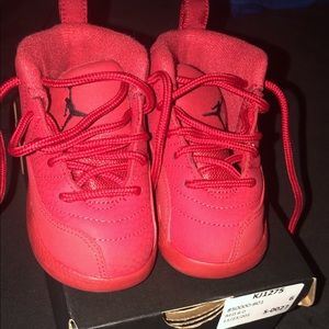 Unisex RED Jordan 12’s RETRO Size 6c